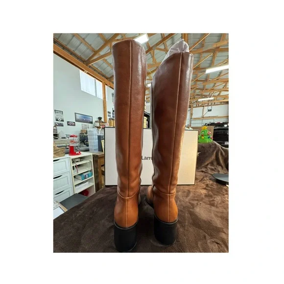 Larroude Women's Tan Leather Boots size 10 - Picture 5 of 10
